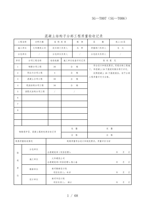 土建工程表格范本