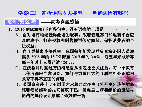 病句二剖析语病6大类型_明确病因有哪些课件