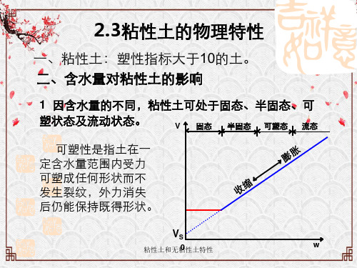 粘性土和无粘性土特性