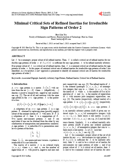 Minimal_Critical_Sets_of_Refined_Inertias_for_Irre