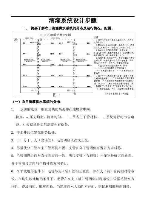 滴灌设计流程