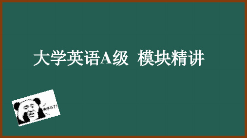 大学英语A级考试复习课件之时态与语态