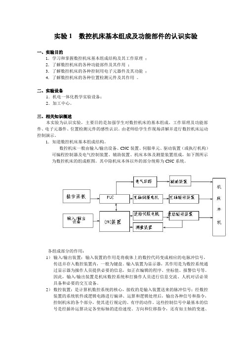 数控机床认识实验