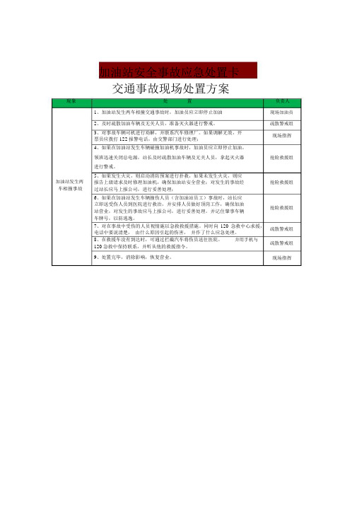 (完整版)交通事故现场处置方案事故应急处置卡.docx