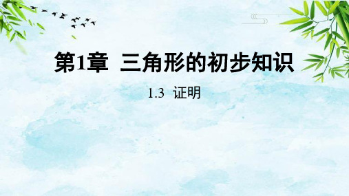 1.3 证明八年级上册数学浙教版