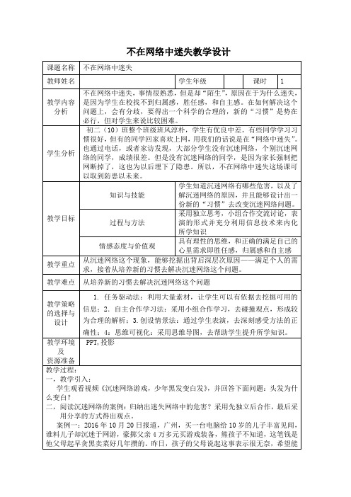 不在网络中迷失