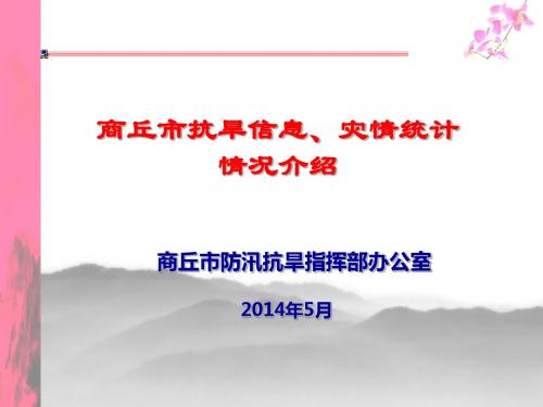 2014旱情报表培训最新解析