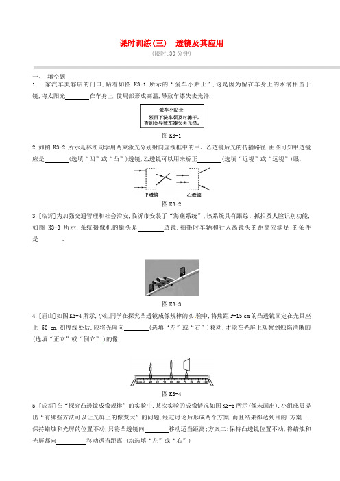 初中物理--透镜及其应用课时训练