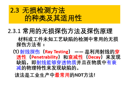 无损检测(射线,超声)