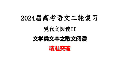 12 文学类文本之散文阅读各类题型精准突破-2024年高考语文二轮复习之现代文阅读(全国通用)