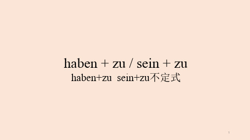 德语中级语法 19-2- haben-sein +zu