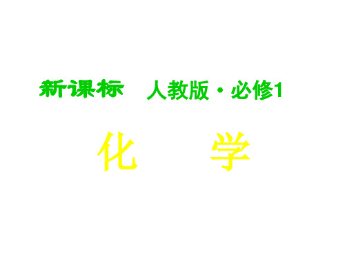 人教版高中化学必修一全册复习全套教学课件