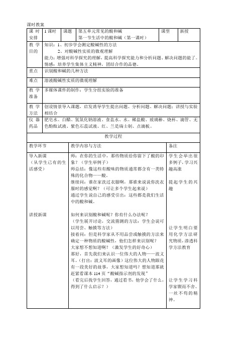 中考化学生活中的酸和碱doc