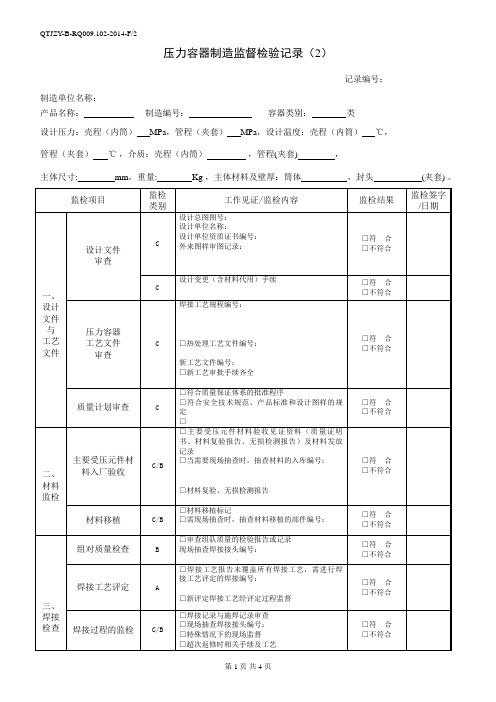 RQ009.102-2014-F2压力容器制造监督检验记录(2)