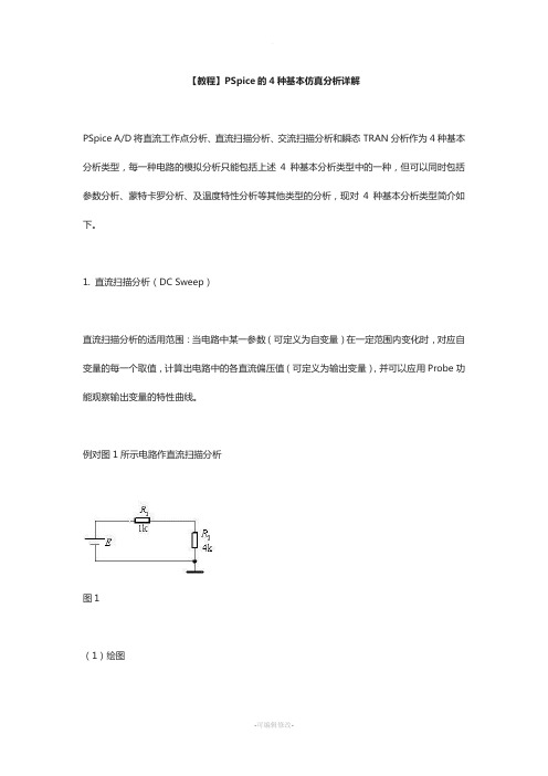 【教程】PSpice的4种基本仿真分析详解