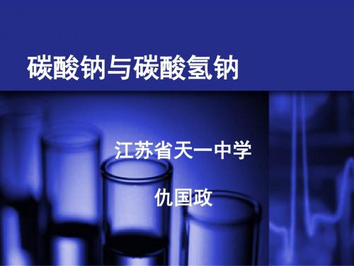 苏教版高中化学必修一复习课件：碳酸钠碳酸氢钠的性质 (共25张PPT)