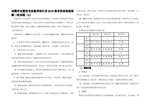 高考英语二轮复习 阅读理解训练高三全册英语试题_2 (3)