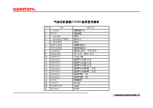 机柜用料统计