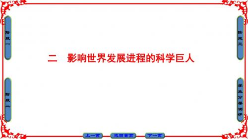 人民版历史选修4课件:专题6 二 影响世界发展进程的科学巨人