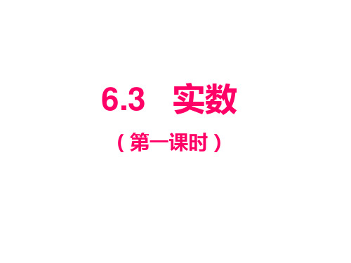 人教版数学七年级下册6.3.1无理数、实数概念课件