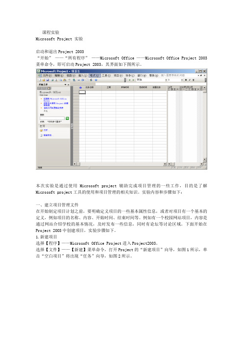 项目管理实验2