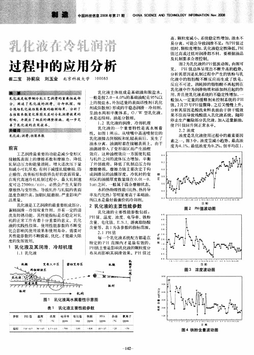 乳化液在冷轧润滑过程中的应用分析