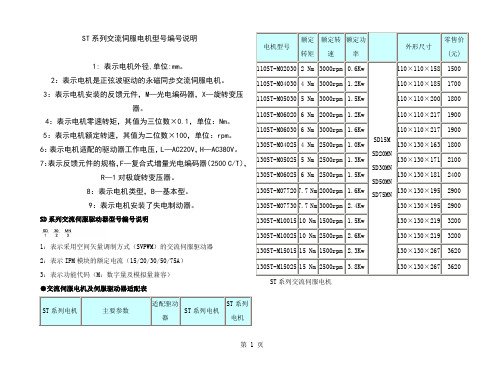 交流伺服电机选型手册