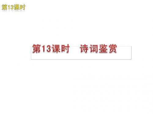 2013届中考语文专题复习方案课件13