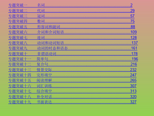 【掌控中考】2017中考英语(广西专版,人教版)中考总复习课件中考专题突破