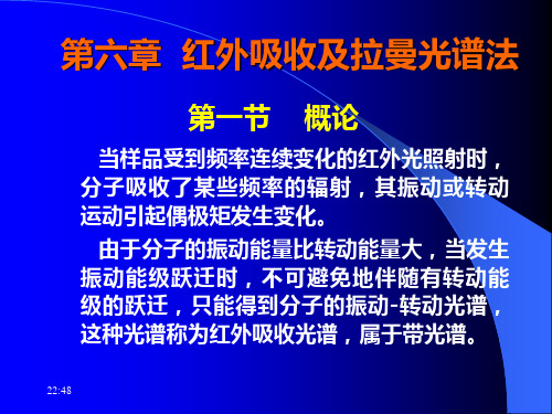 第六章  红外吸收及拉曼光谱法