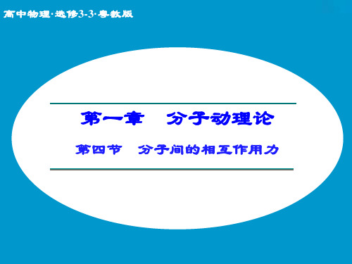 高中物理 1.4 分子间的相互作用力课件 粤教版选修3-3