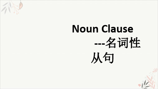 2021届高考英语二轮复习专题名词性从句PPT教学课件