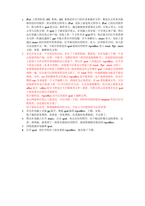 ipad mini如何使用wpsoffice来看word、ppt、excel等office文档-20130909更新