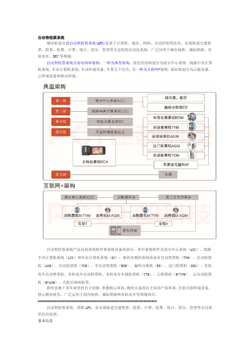 自动售检票系统