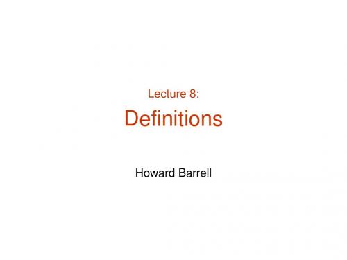 Lecture 7 -- Definitions (corrected)