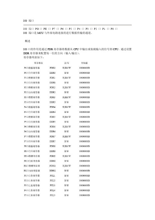 S12的输入输出端口