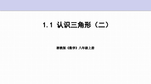 1.1 认识三角形 第2课时 浙教版数学八年级上册课件(共24张PPT)