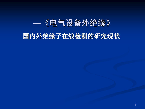 国内外绝缘子在线检测的研究现状ppt课件