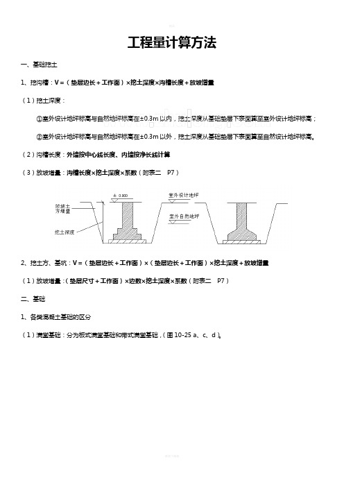 建筑工程量计算方法(含图及计算)