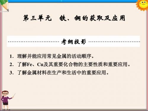 高考化学 专题三 第三单元 铁、铜的获取及应用复习课件