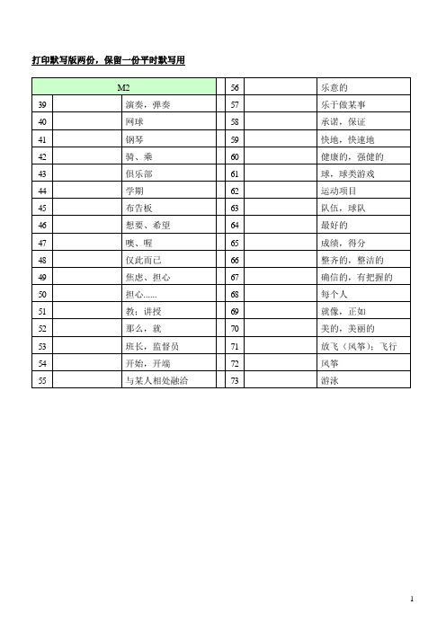 M2单词