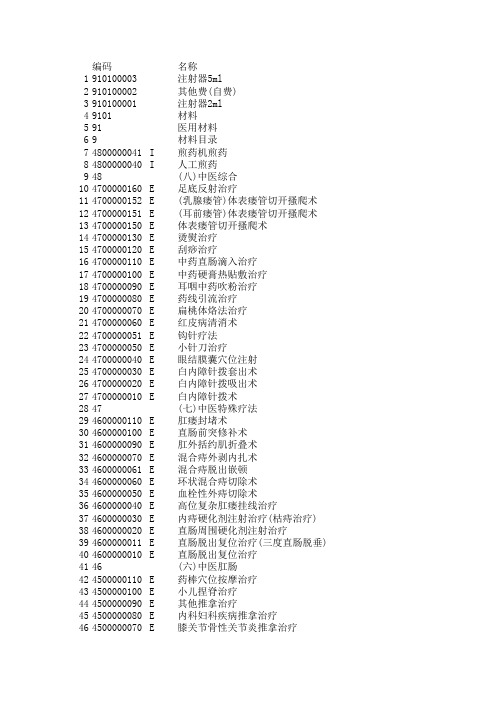 浙江省医疗服务价格手册