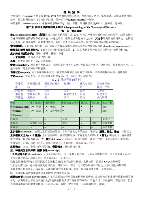 神经病学复习资料(课件及笔记整理)