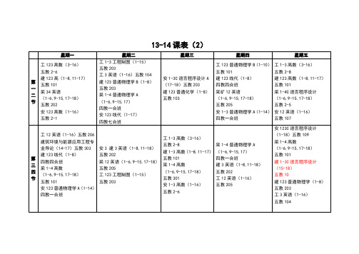 13级课表汇总