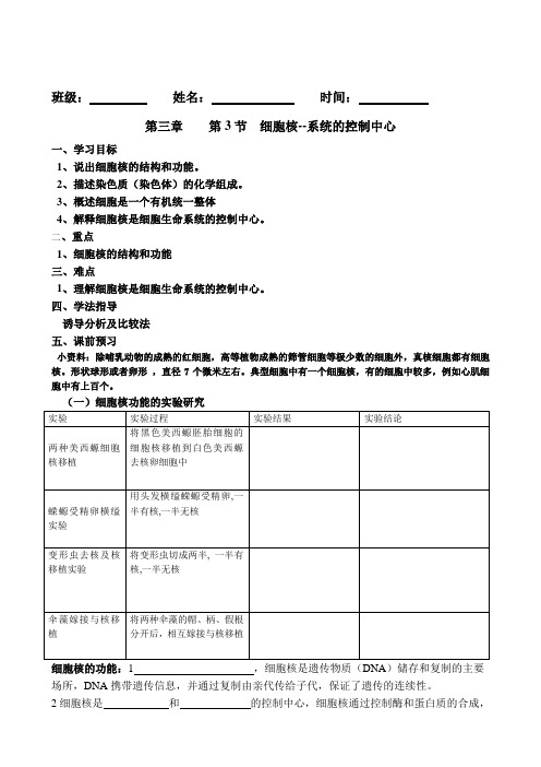 lv--细胞核学案