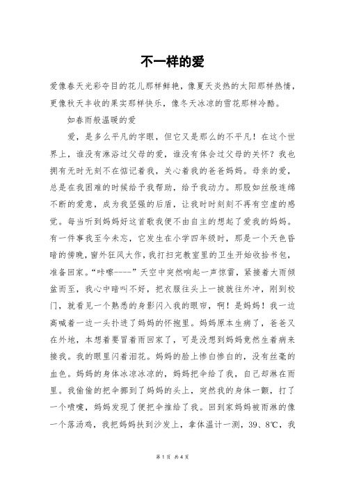 不一样的爱_高三作文_14