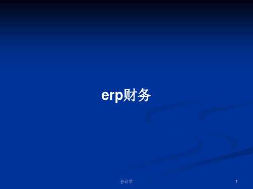 erp财务PPT学习教案