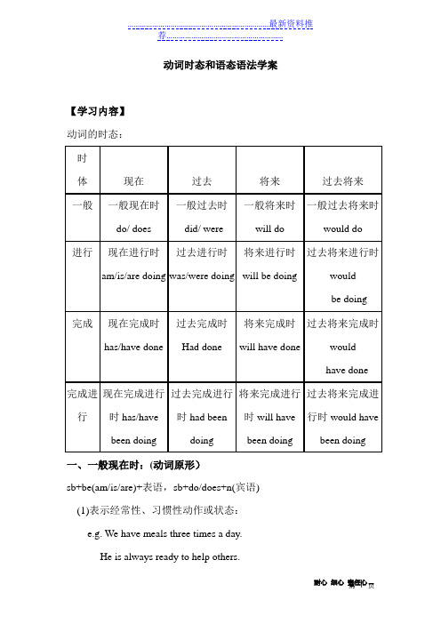 8初中八大时态,被动语态