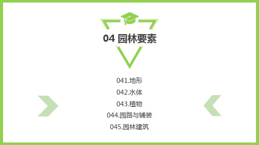 园林艺术原理 第四章1-3节-园林要素 地形 水体 植物