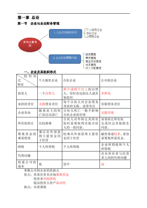 中级财务管理第一章综述讲解